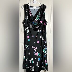 Ava & Viv Black multicolor Floral Maxi Dress 2X